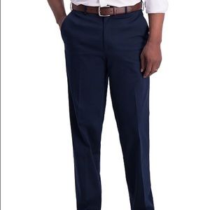 Haggar Premium Flat Front Khaki, Classic Fit, Navy